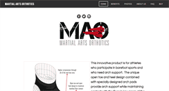 Desktop Screenshot of martialartsorthotics.com