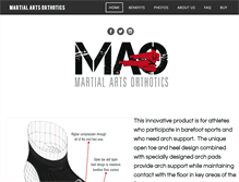 Tablet Screenshot of martialartsorthotics.com
